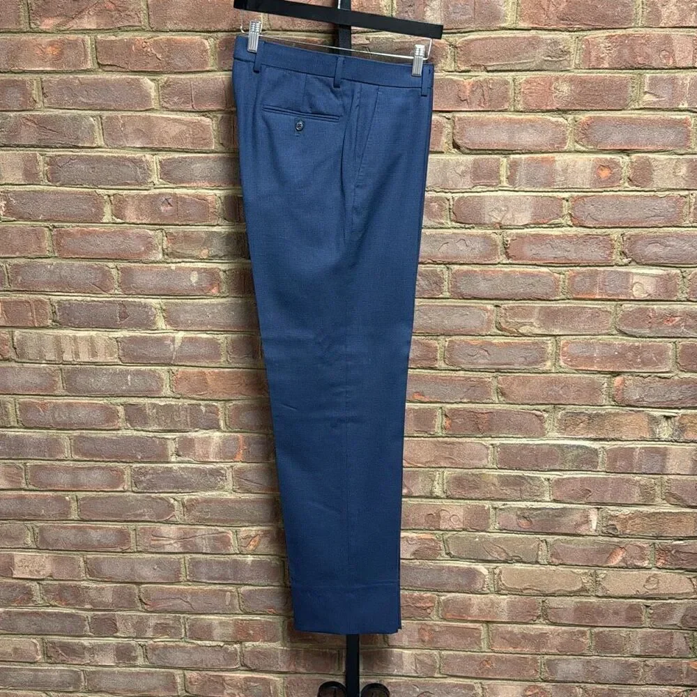 Jos. A. Bank Men’s Blue 100% Wool Traveler Slim Fit Suit Size 40L 34Rx33.5